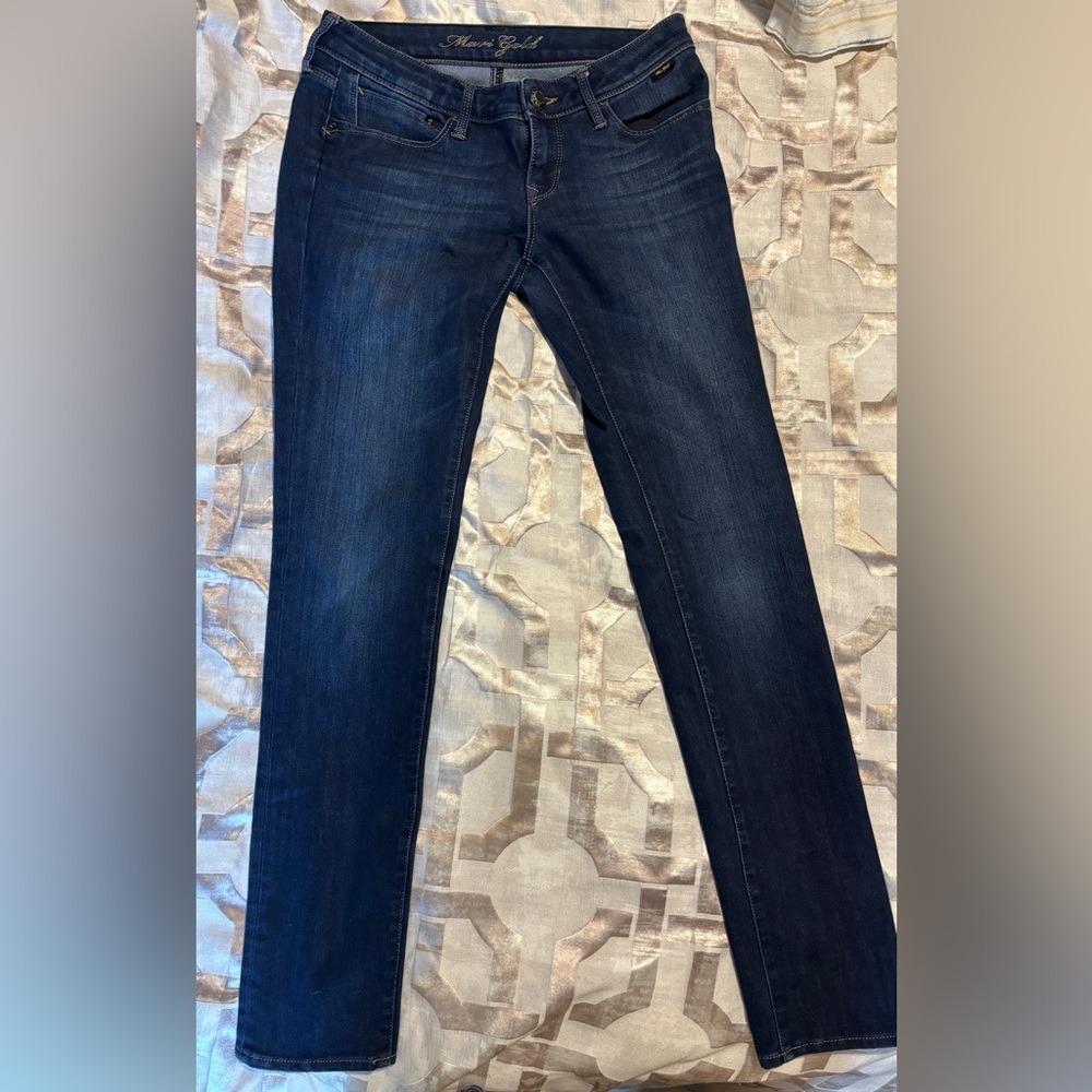 Mavi Gold Low Rise Dark Blue Skinny Jeans 27 x 30 - Picture 5 of 8